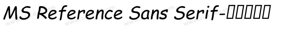 MS Reference Sans Serif字体转换